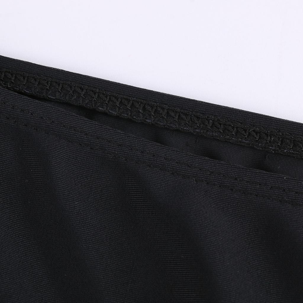 Women's Solid Color Bottom Up Light Proof  Motion Yoga Drawstring Swimming Trunk