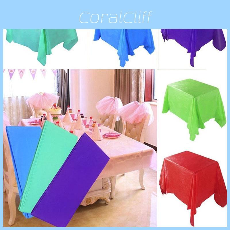 Elegant Disposable Plastic Tablecloth For Party Events And Weddings Multiple Colors