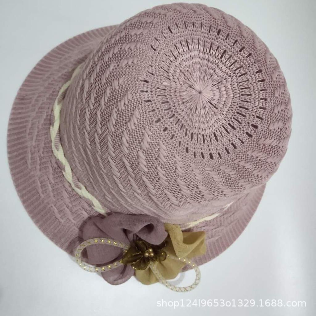 Hat Women's New Fashion Sun Hat Summer Folding Pearl Flower Sun Hat Sun Protection UV Protection Bucket Hat