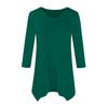 Women's Fashion Casual V-neck Seven-point Sleeve Shirt Belted Loose Comfortable Top