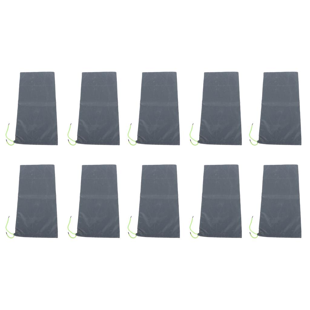 10PCS Sandless Sand Bags Drawstring Flood Water Barriers Polyester 9.8x19.7in Dam Bag for Basement