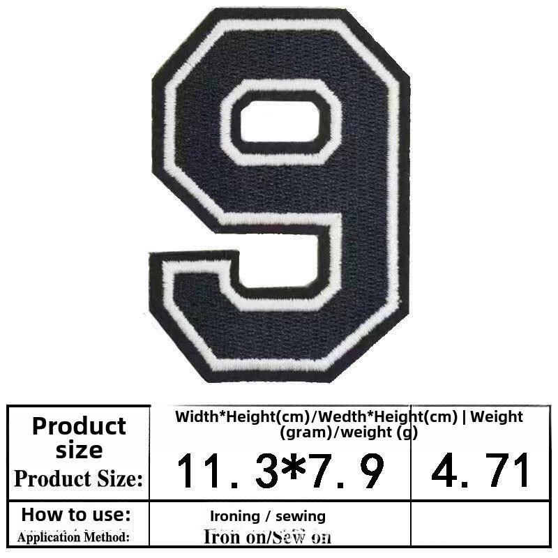 Embroidered Alphabet & Number Jersey Patch Armband Badge