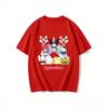 2026 New Sanrio Characters Birthday Cartoon Print Tshirt Family Matching Outfits Casual Short Sleeve Tee for Women Unisex Kids Tee