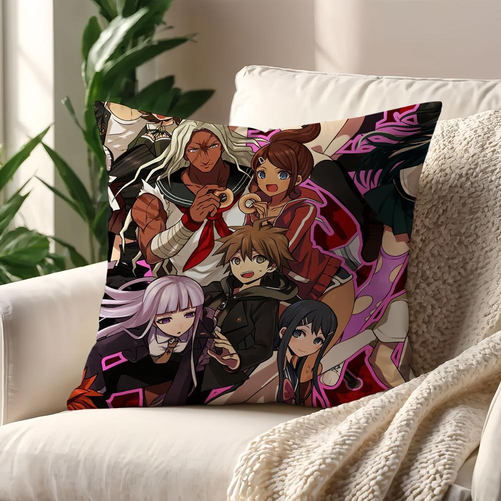 Game D-danganronpa Cool bear cushion cover Pillow Case Pillowcase Soft Skin Friendly & Comfortable with a Hidden Zipper
