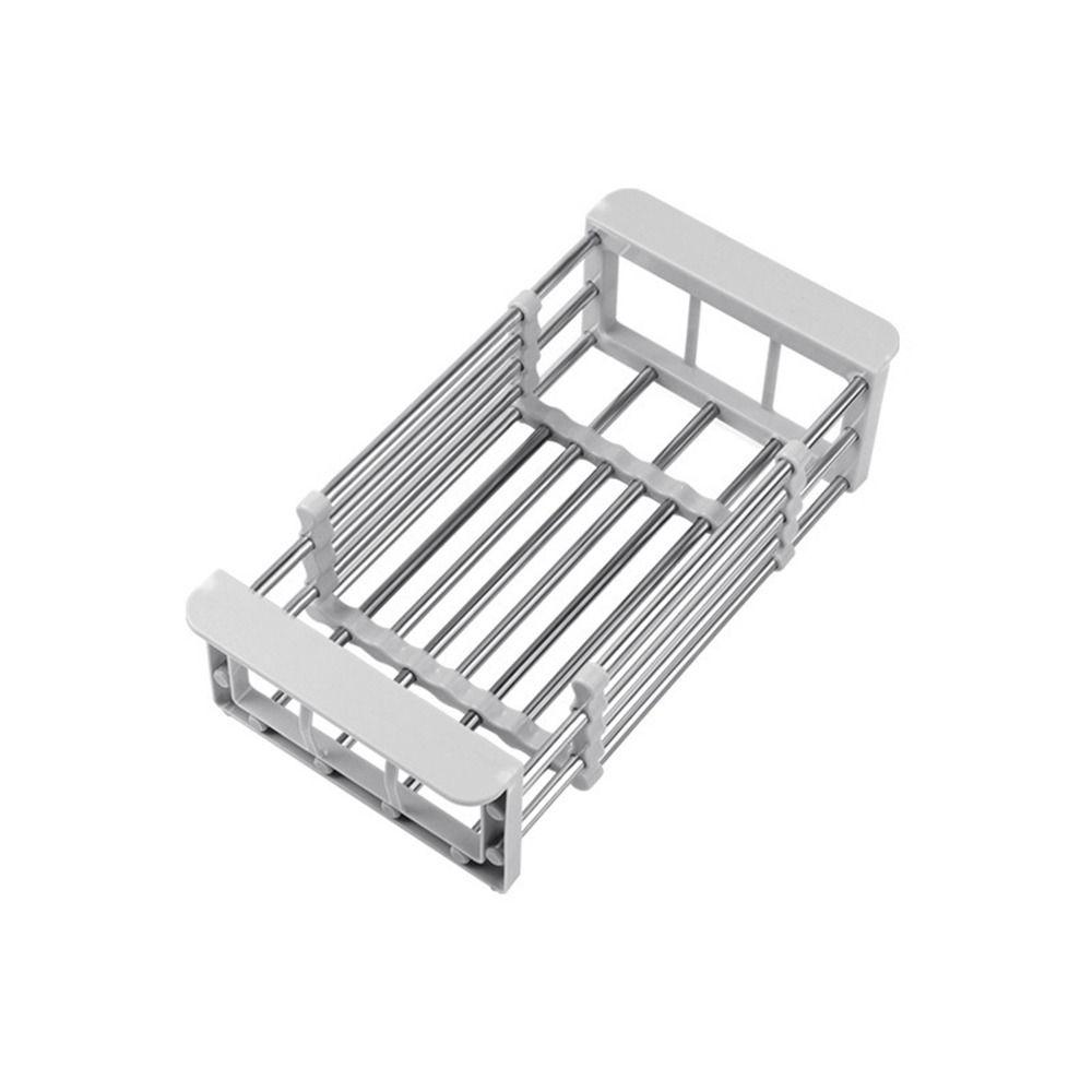 Multipurpose Dish Drying Rack Adjustable Sink Cleaning Basket Rectangular Dish Organizer  Fruits