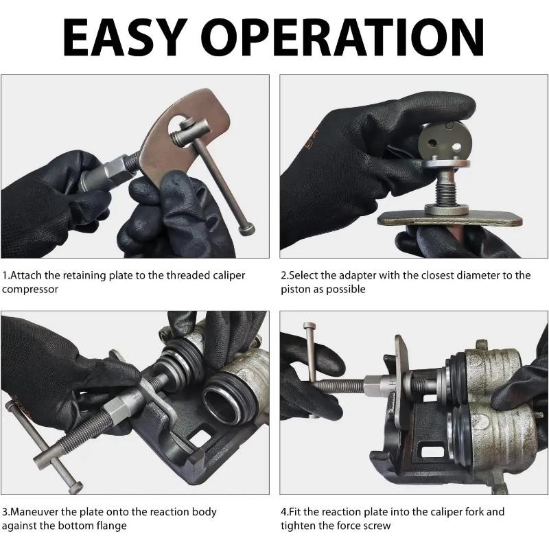 Caliper Piston Tool Kit Set Heavy Duty Disc Brake Piston Caliper Compressor Rewind Tool for Brake Pad Replacement Reset Car Tool