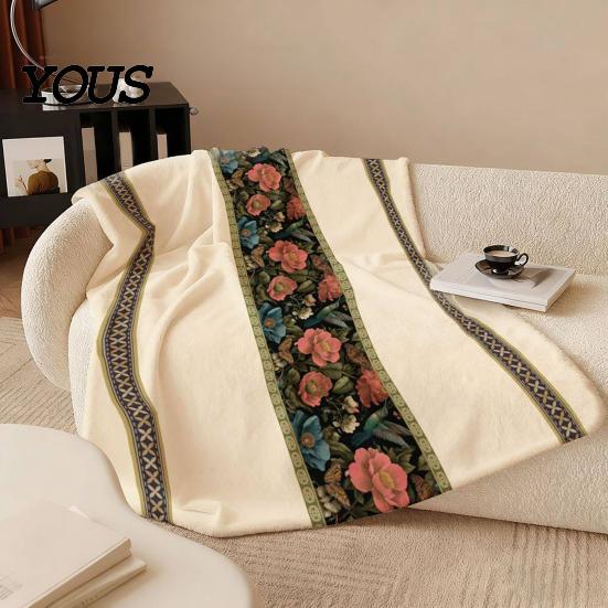 Skin-friendly Nap Blanket for Air-Conditioned Rooms, Lightweight Flannel Throw Blanket, Double-Sided Soft Anti-Static Cozy Shawl Home Office