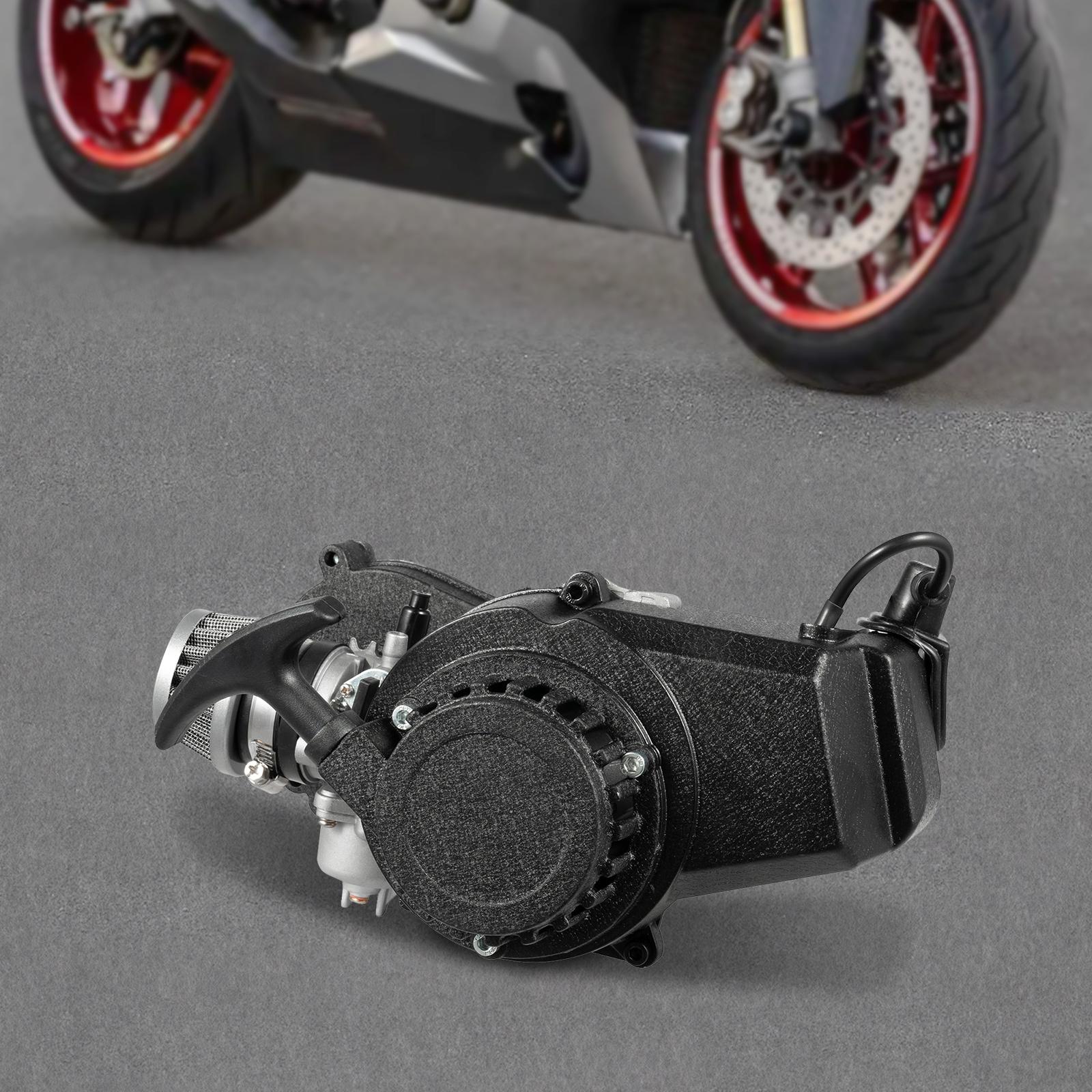 

Bymaocar 49.85CC 2-stroke Rope Start Engine Motor Kit,Single Cylinder Gear Arm Motor Kit W/ T8F Chain for Beach Bikes & Scooters