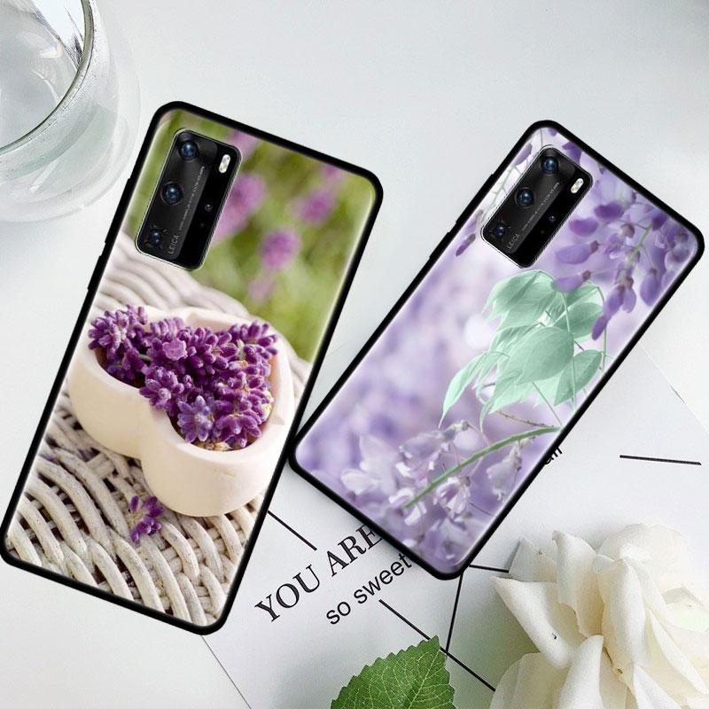 Lavender Case For Samsung Galaxy A51 A71 M31 A41 A31 A11 A01 M51 M21 M11 M40 Black Soft Phone Cover Fundas