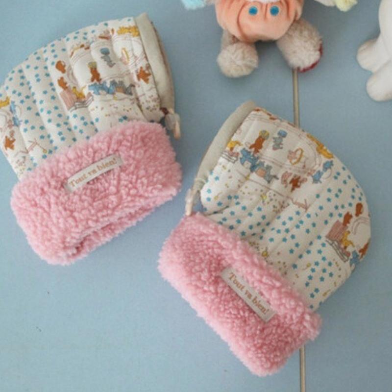 Windproof Infant Stroller Hand Muffs Outdoor Sports Mittens Cartoon Printed Hands Warmer Scooter Accessory for Winter