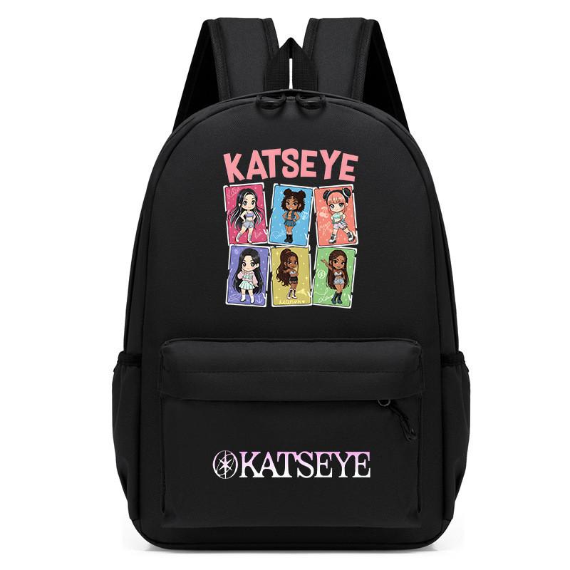 

60123-1 KATSEYE Printed Backpack Student School Waterproof Small Bag For Kids