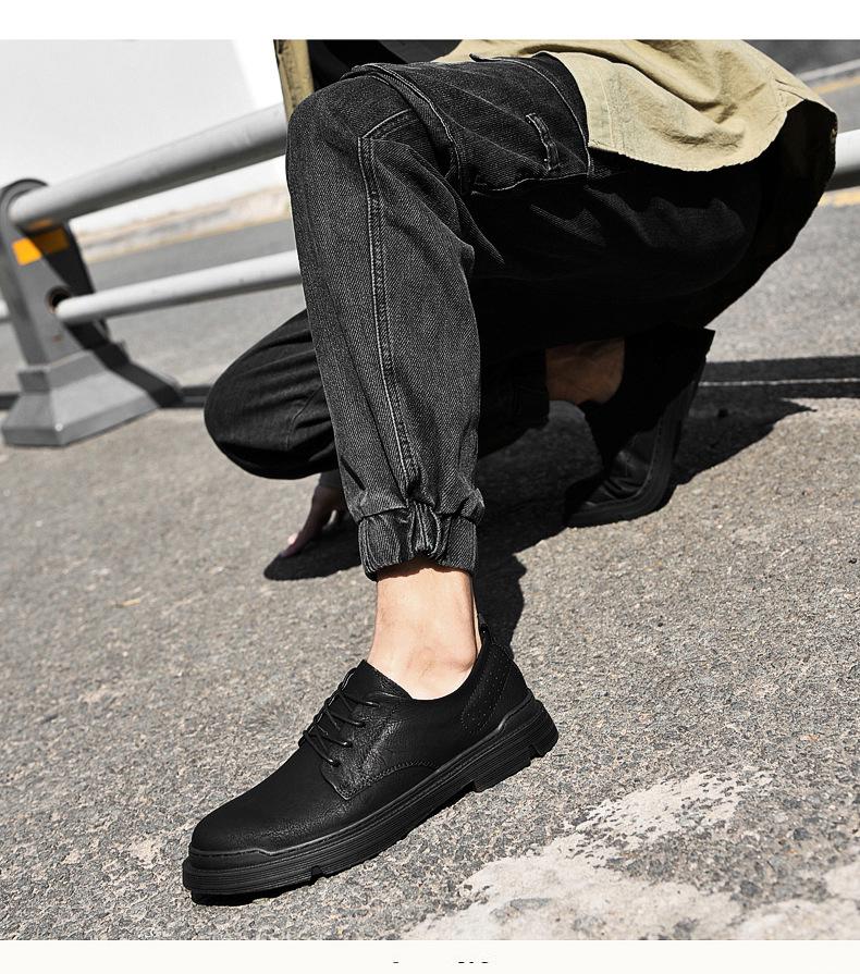 Men's Cowhide Leather Casual Work Shoes - New Formal Business Style