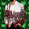 Men's Corduroy Business Casual with Halloween Print for Fall Parties and Everyday Wear