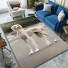 Elegant Cream Saluki Dog Design Patterned Carpet, Suitable As a Non Slip Play Mat for the Living Room and Bedroom Sofa