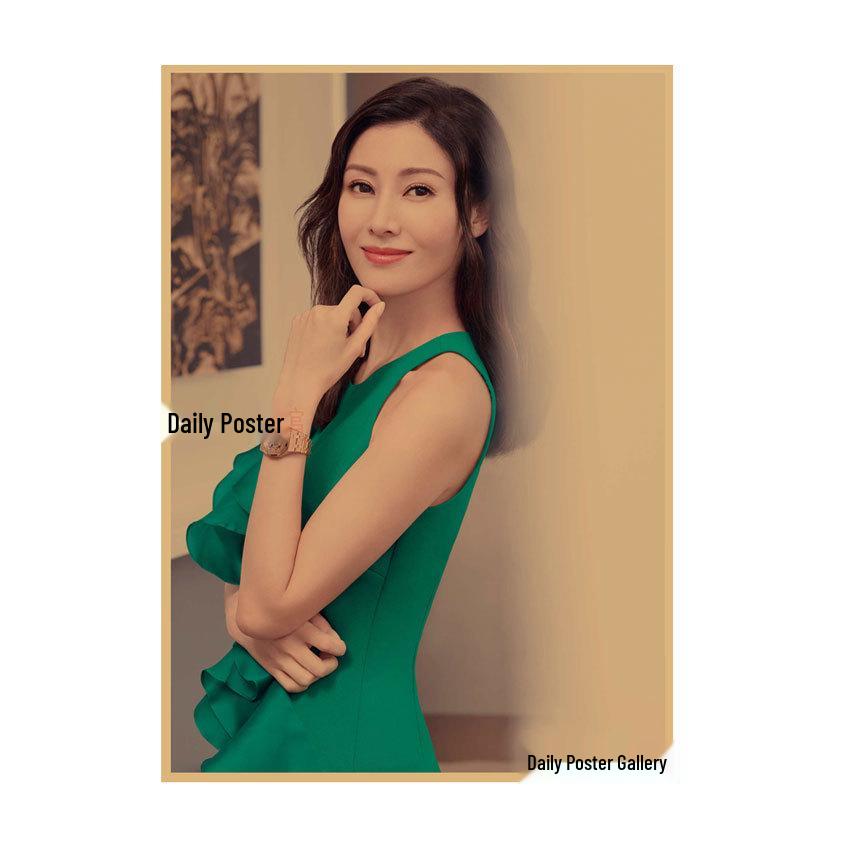 Li Jiaxin Retro Poster - Miss Hong Kong Star Dormitory Hotel Bar Wall Art 29.7X42cm (A3 size)