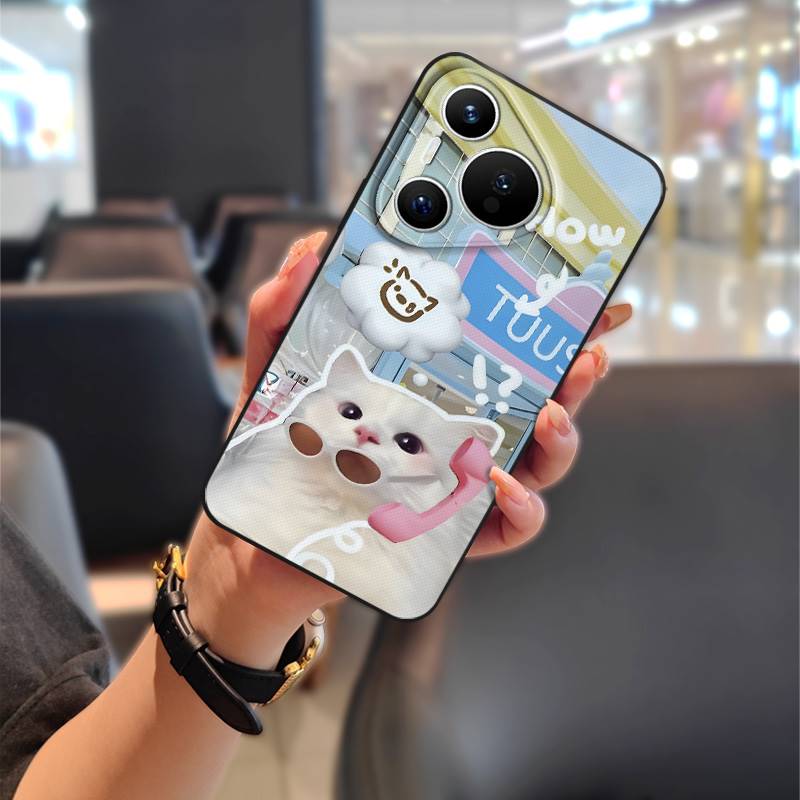 Full wrap Protective Phone Case For Huawei P70 Pro/Pura 70 Pro+ Back Cover TPU Waterproof Cartoon Couple Phone Pouch