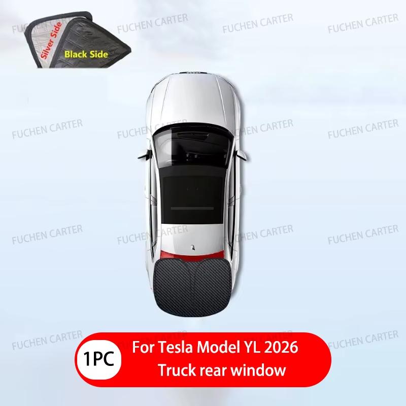 Upgraded Privacy Sunshades for Tesla Model Y / YL 2026 Side Window Windshield Blackout Sun Visor Camping Interior AccessoriesWindshield Sunshades 1