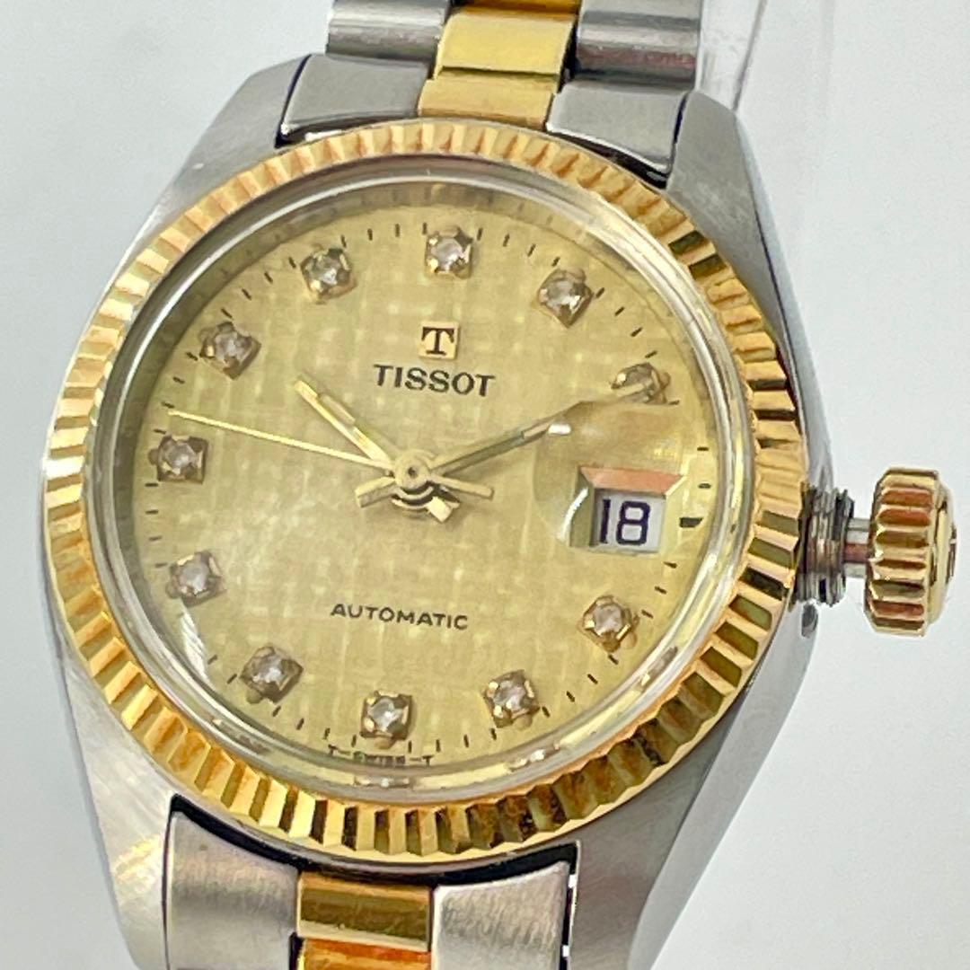 Used [With stone] TISSOT automatic ladies watch gold YA0004
