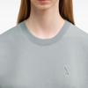 AMIPARIS Ss25 Jednokolorowa Trójwymiarowa Koszulka Bawełniana Okrągły Dekolt Krótki Rękaw T-shirt Unisex Niebieski UTS027726-BLUE