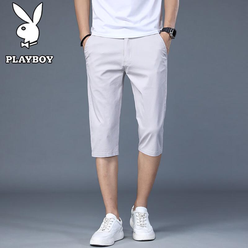 Playboy Men s Lightweight Casual Capri Shorts 33