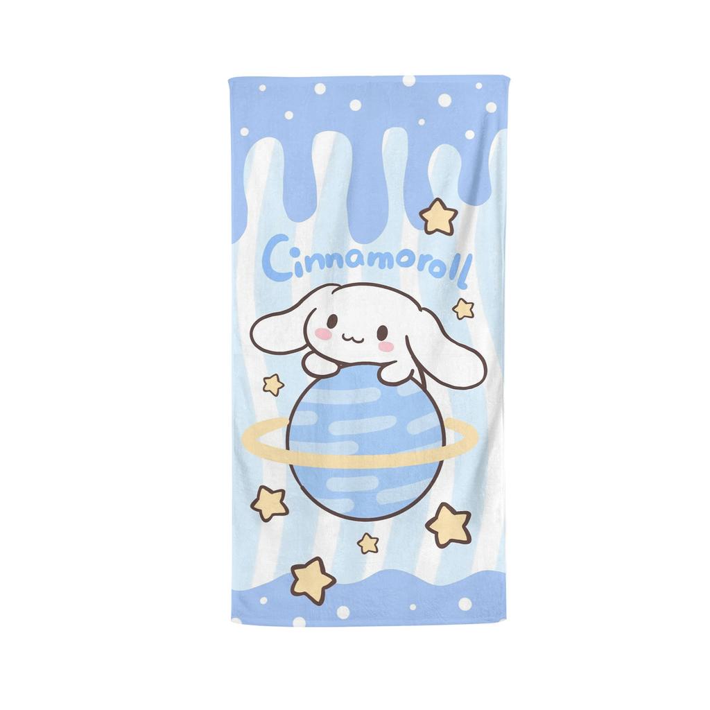 Sanrio Family Beach Towel 2D Single Print Cute Home Decor Outdoor Accessory Soft Functional Cartoon-Themed Attractive Durable