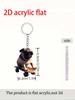 Charming and Cute Skateboard Pug Pendant Suitable for Car Rearview Mirrors DIY Backpack Pendant is the Perfect Gift for Others