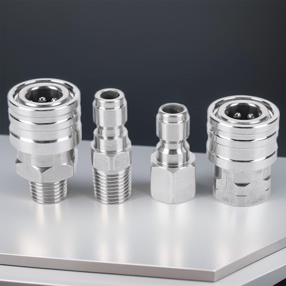 4Pcs Pressure Washer Adapter Internal External Thread Pipe Hose Adapter High Pressure Washer Adapter Set Pressure Washer Coupler