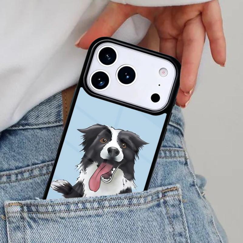 Border Collie Dog Phone Case for iPhone 16e 15 14 13 12 17 Pro Max Plus Air 17pro Cover Coque