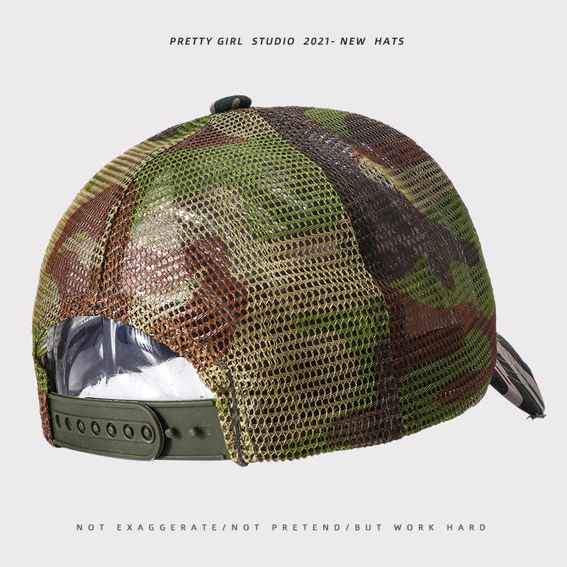 Unisex Mesh-Sonnenhut & Bestickte Baseballkappe Retro-Stil