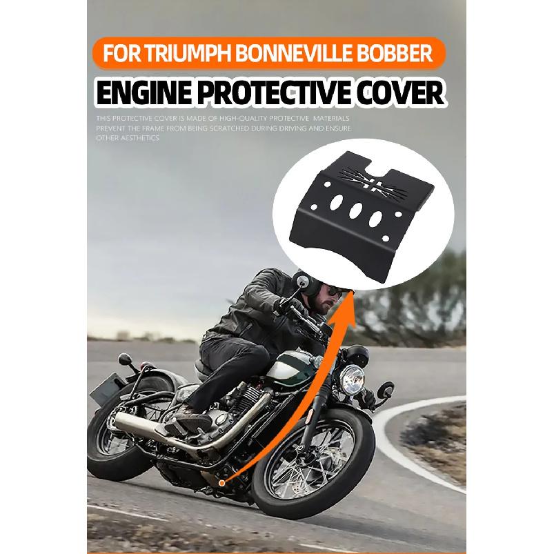 Engin Protection Cover For TRIUMPH Bonneville Bobber Black Chassis Under Guard Skid Plate Motorcycle Engine Protection Cover