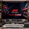Wall Hanging Tapestry Custom NameF1 Pattern Personalized Printed Fabric Wall Decor