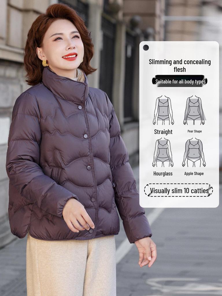 Luomeng 2025 Stylish Winter Down Jacket for Middle-aged & Elderly Women