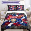 Lyon FC Printed 3PCS Bedding Set Breathable Duvet Cover with Pillowcases Decorative Bed Linen for Bedroom Home