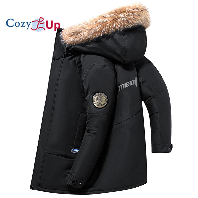 Cozy Up 30 Degrees Big Fur Collar White Duck Down Jacket Men Thick Winter NEW Male Warm Parka Windproof Top Quality Big Pockets