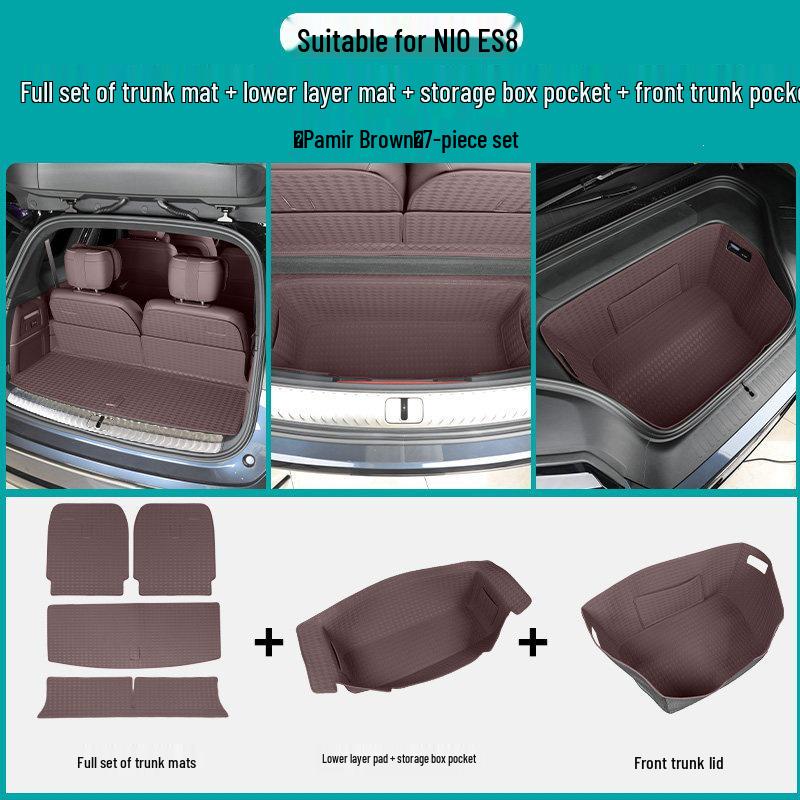 NIO ES8 Front & Rear Trunk Mat: Full-Coverage Leather Protection for 26 Models
