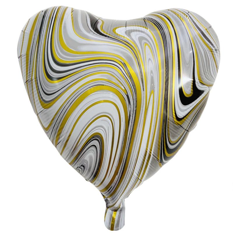 Aluminum Film 18-inch  Agate  Balloon Colorful Peach Heart-shaped Five-pointed Star Party Decoration
