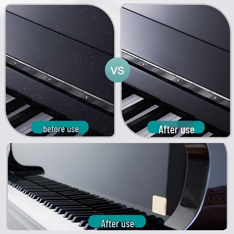 Piano Surface Care Set: Cleaner, Conditioner, Scratch Repair, Polishing Wax, Wiping Tool.