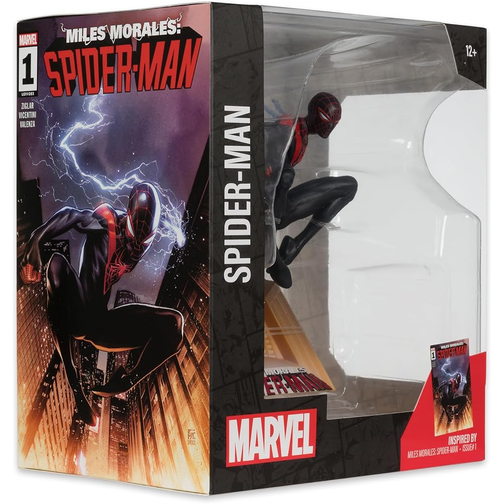 McFarlane Toys Marvel Spider-Man 1:10 Scale Scene Collection Miles Morales Spider-Man Action Figure