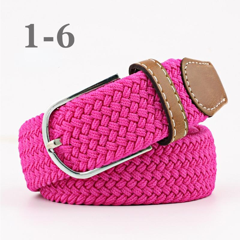 2026 New Fashion High Quality Explosive Women's Canvas Belt Men's Elastic Belt Casual Stretch Woven Pin Buckle Belt