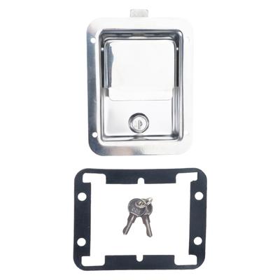 StainlessSteel Trailer Toolbox Handle Latches with Lock HighlyPolished Tool Box Latches Paddles Lock 4.7x4inch with 2 Key
