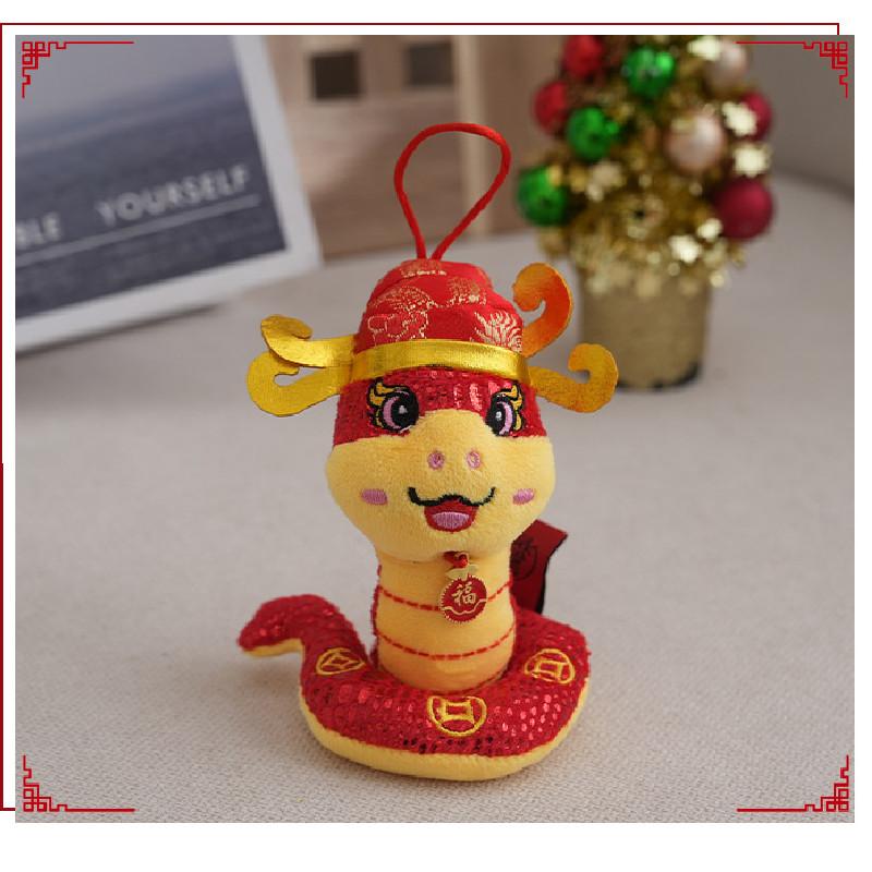 Knuffelslang Speelgoed Voor 2025 Jaar van de Slang Feestelijk Cadeau Aanpasbaar Logo Rode Kleur