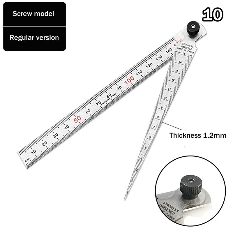 Multi-size Stainless Steel Hole Measuring Tool Taper Gauge Feeler Inner Diameter Ruler Measuring Probes Aperture Measurement