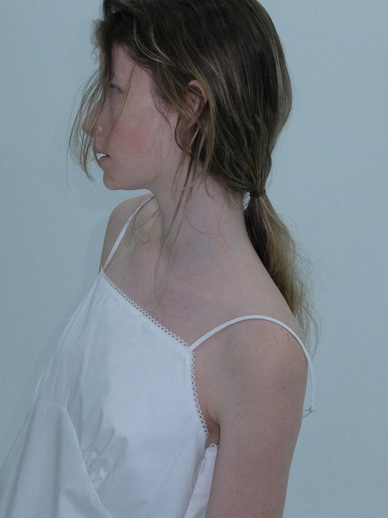 Eleleldijainseutyudio 90S Cotton Lace Slip Dress_Milk White