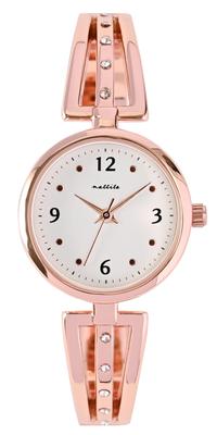 Fieldwork Women's Analog Watch, Adele, with Alloy Bangle Band, Stylish and Cute, Pink Gold, GY097-3 PG