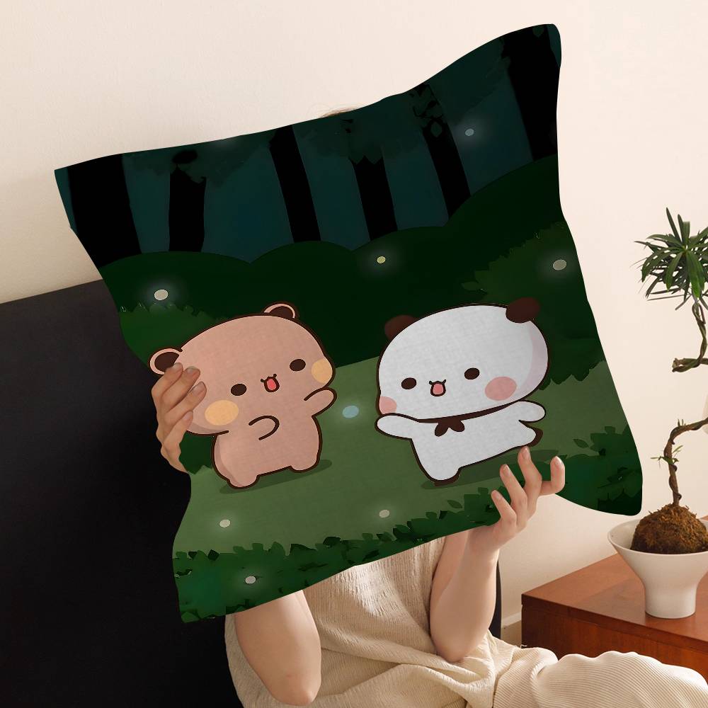Bear Cartoon Kawaii DDudu BBubu Pillow Anime Pillow Sofa Bed Head Pillow Cover Cushion Cover 45x45 cm Fashion