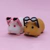 Guinea Pig With Sunglasses  Cute Small Anime Action Figurine Model Toys Kawai Desktop Decoration Collectible Present