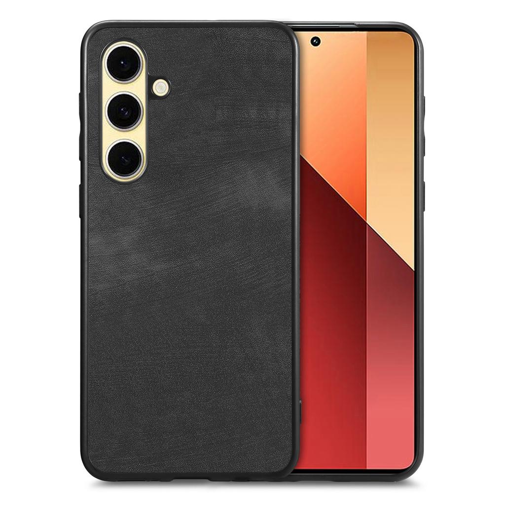 For Samsung Galaxy S25+ Case Shockproof Slim Retro Leather Phone Back Cover