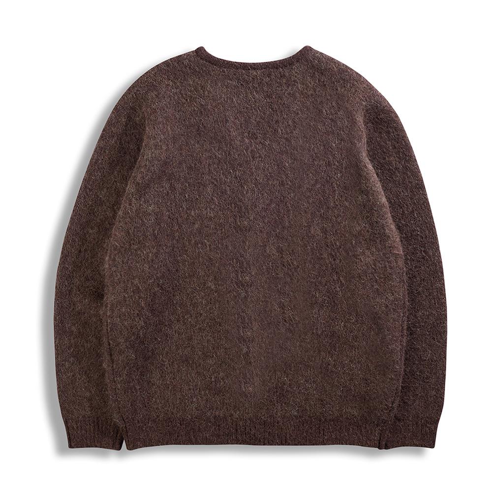 Guernsey Woollens Alpaca V-Neck Cardigan - Brown