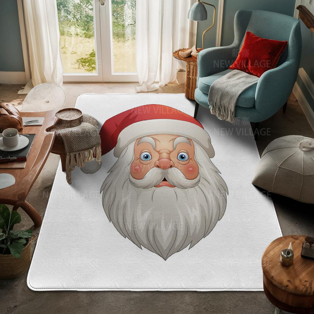 House Entrance Carpet Home Door Mat Living Room Bath Foot Bathroom Non-slip Water Absorption Rugs Bath Merry Christmas Winter