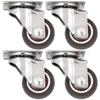 4Pcs TPR Mute 360 Degree Rotating Universal Casters Wheels Replacement for Home Chair Furniture